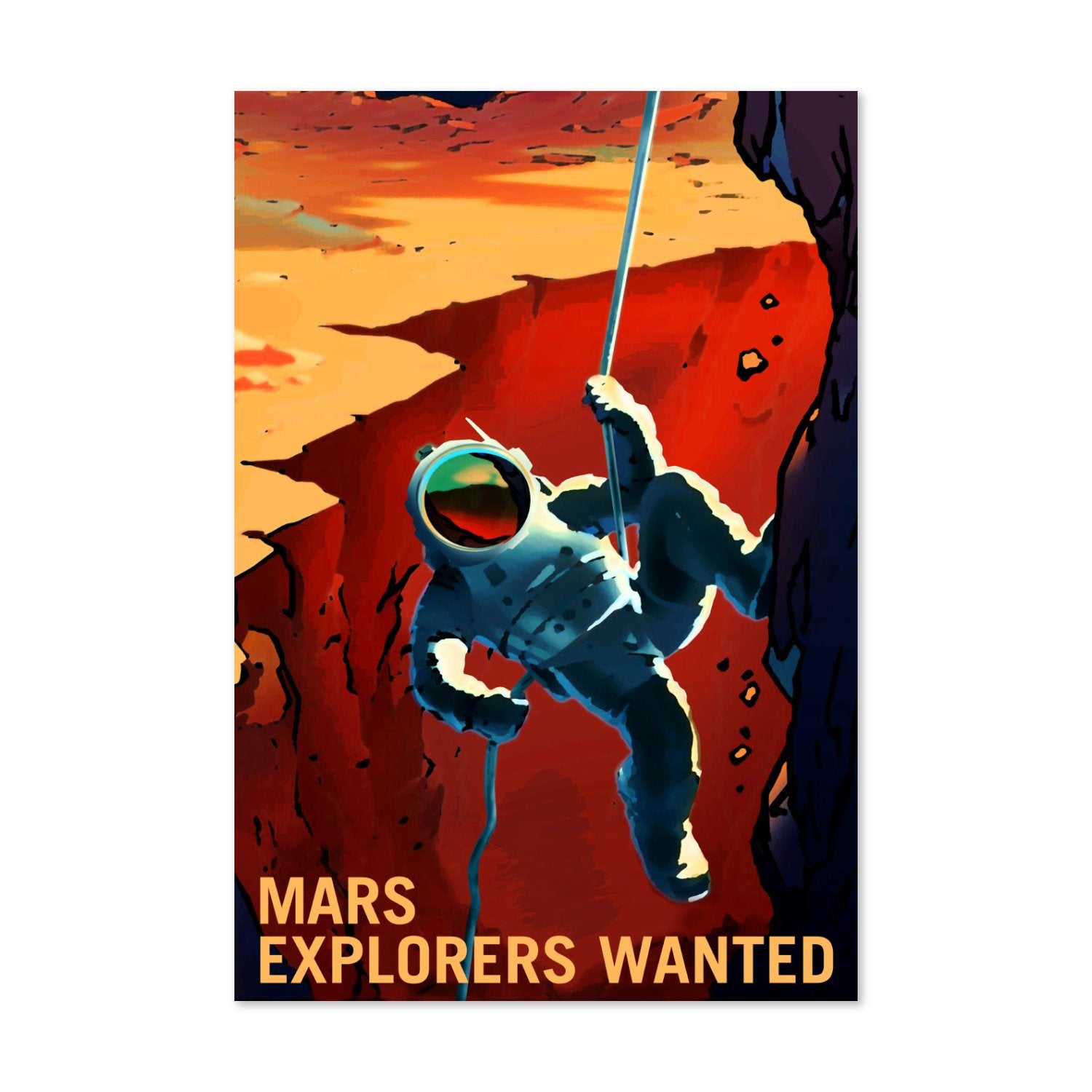 Mars Explorers Wanted poster print